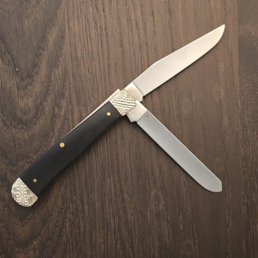 Case XX USA No 59670 Worked Bolster Ebony Wood Smooth Trapper 7254 SS – gallery image 2