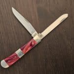 Case XX USA No 25270 Red Pearl Kirinite Smooth Trapper 10254 SS