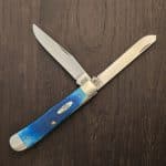 Case XX USA No 25592 Caribbean Blue Bone Trapper 6254 SS