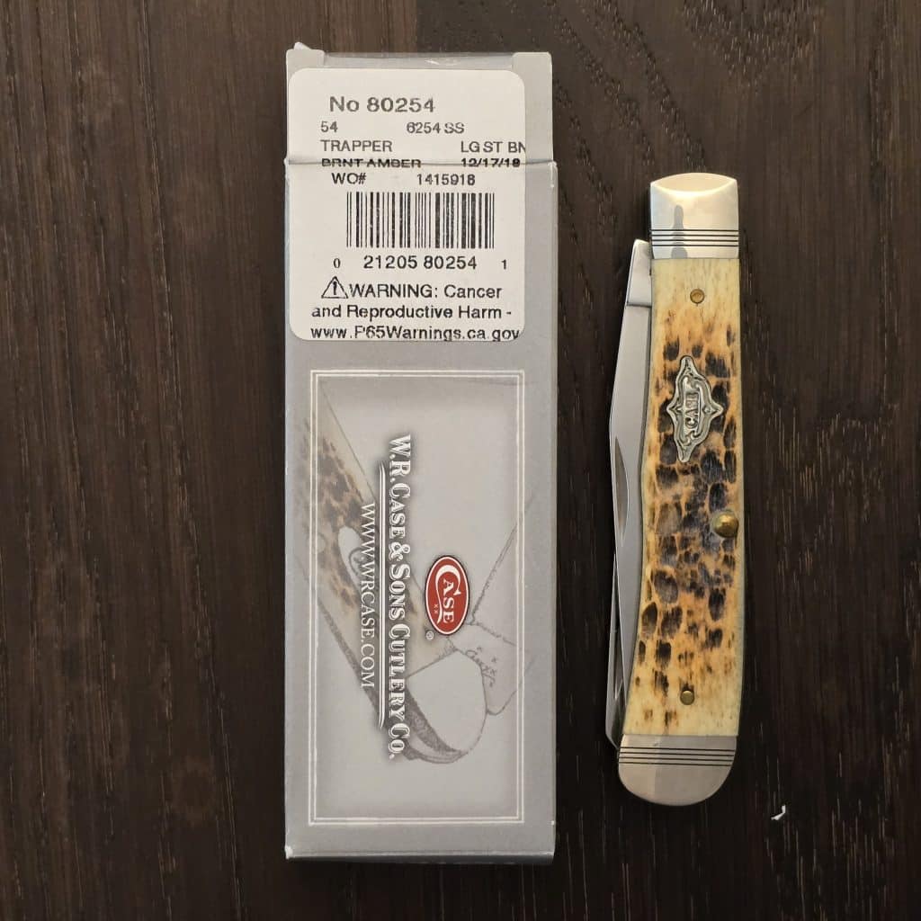 Case XX USA No 61801 Burnt Amber Bone Trapper 6254 SS – gallery image 4