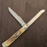 Case XX USA No 61801 Burnt Amber Bone Trapper 6254 SS