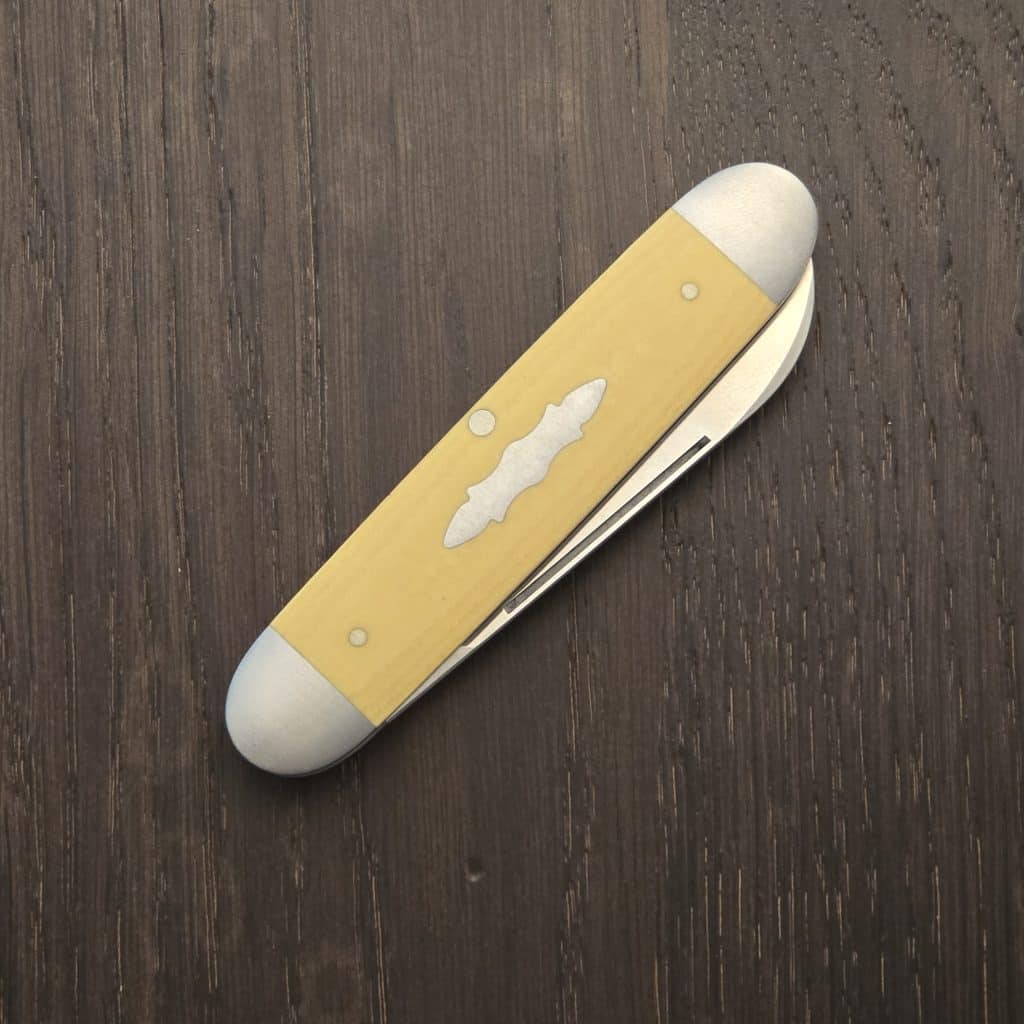 Jack Wolf Gateway Series Equal End Antique Ivory Paper Micarta – gallery image 4