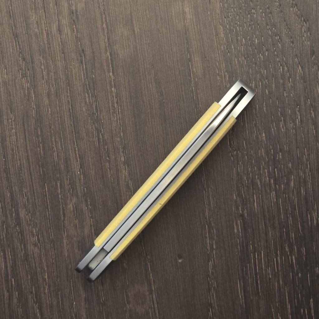Jack Wolf Gateway Series Equal End Antique Ivory Paper Micarta – gallery image 3