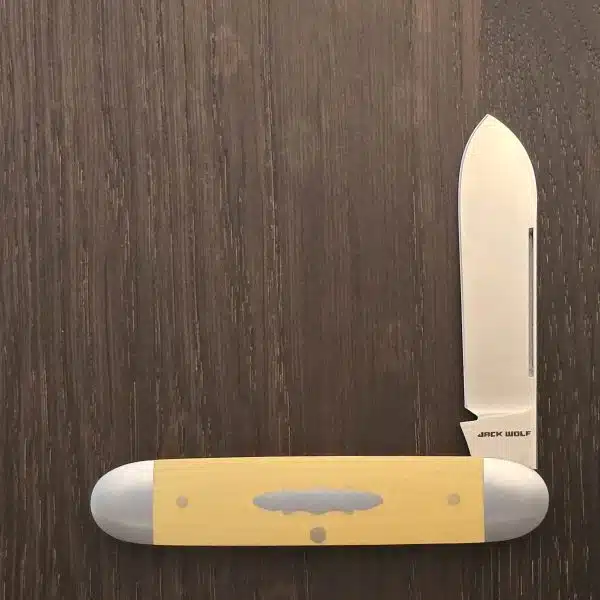 Jack Wolf Gateway Series Equal End Antique Ivory Paper Micarta – gallery image 1