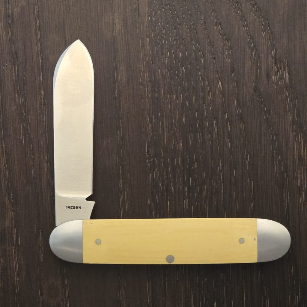 Jack Wolf Gateway Series Equal End Antique Ivory Paper Micarta – gallery image 2