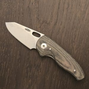 TRM Titanium Hole-Y Nerd in 20CV and Green Micarta