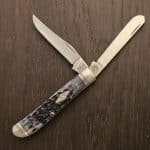 Case XX USA No 31624 Purple Bone Standard Jig Mini Trapper 6207 SS