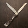 Case XX USA No 25570 Black Sycamore Wood Smooth Trapper 7254 SS