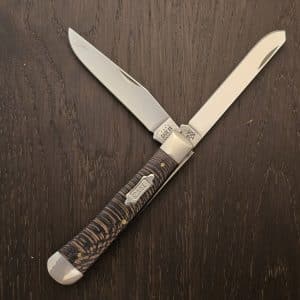 Case XX USA No 25570 Black Sycamore Wood Smooth Trapper 7254 SS