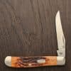 Case Zippo USA No 50568 Chestnut Bone Standard Jig Bld Mini Trapper SS