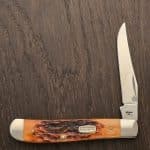Case Zippo USA No 50568 Chestnut Bone Standard Jig Bld Mini Trapper SS