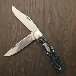 Great Eastern Cutlery #728226 French Creek Trapper in Continental Blue India Jigged Bone