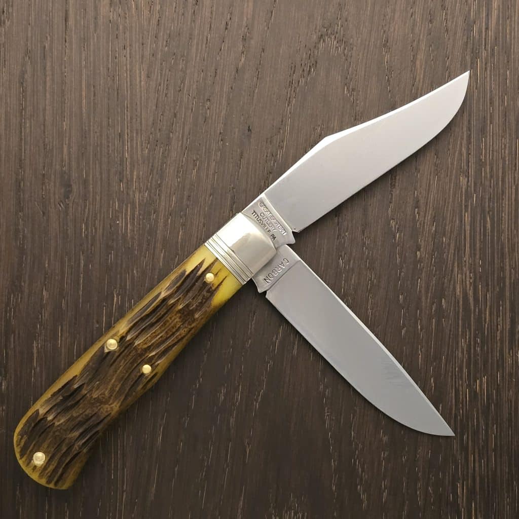 Great Eastern Cutlery #728226 French Creek Trapper Antique Yellow Jigged Bone – gallery image 2