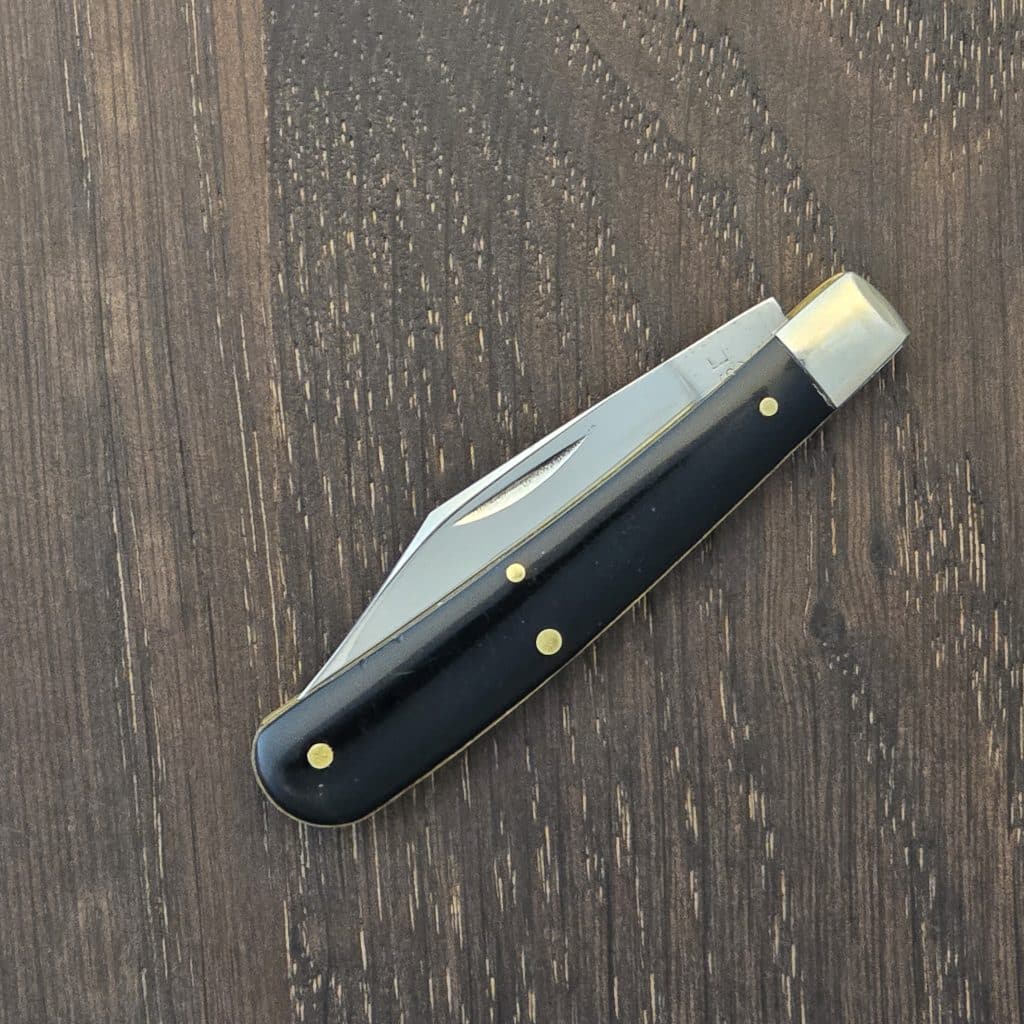 Case XX 2229 1/2 Tad Pole Folding Pocket Knife USA 1940-64 in carbon steel, with a black synthetic handle. – gallery image 5