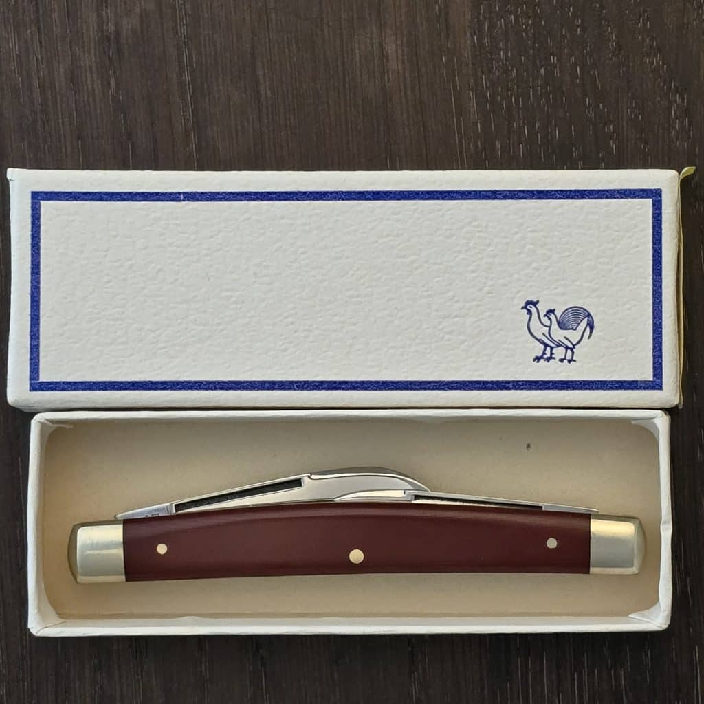 Hen & Rooster / A.G. Russell Gentleman's Congress Folder #273 CR Vintage (1975-1980) in Coral Rucarta and German Stainless – gallery image 5