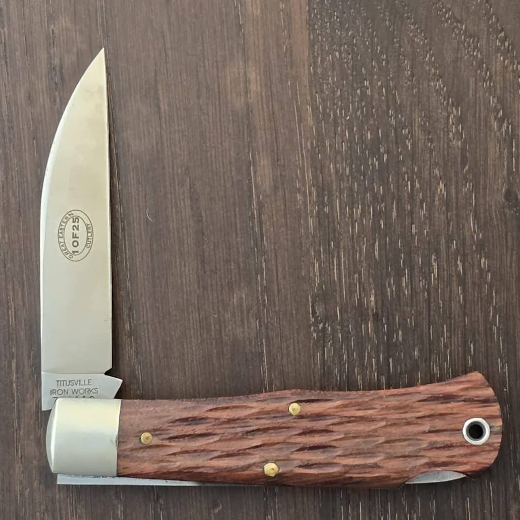 Great Eastern Cutlery #720110 L Jigged Bubinga Wood Beaver Tail SN 24 of 50 – gallery image 2
