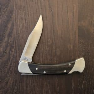 Buck 111 USA Limited Edition Ranger Thin in Ebony and Magnacut Blade W/ Collectors box and Leather Sheath 0111BRS-B