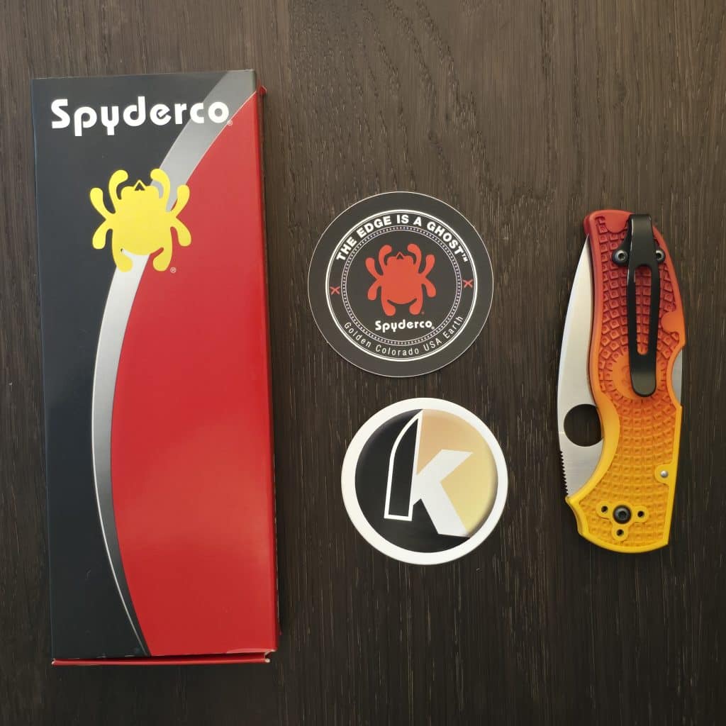 MODIFIED Spyderco Native 5 Salt Knife - Red Fade Rit Dye Handle - G10 and Magnacut KP-C41PYL5-1 (Knives Plus Custom) – gallery image 5