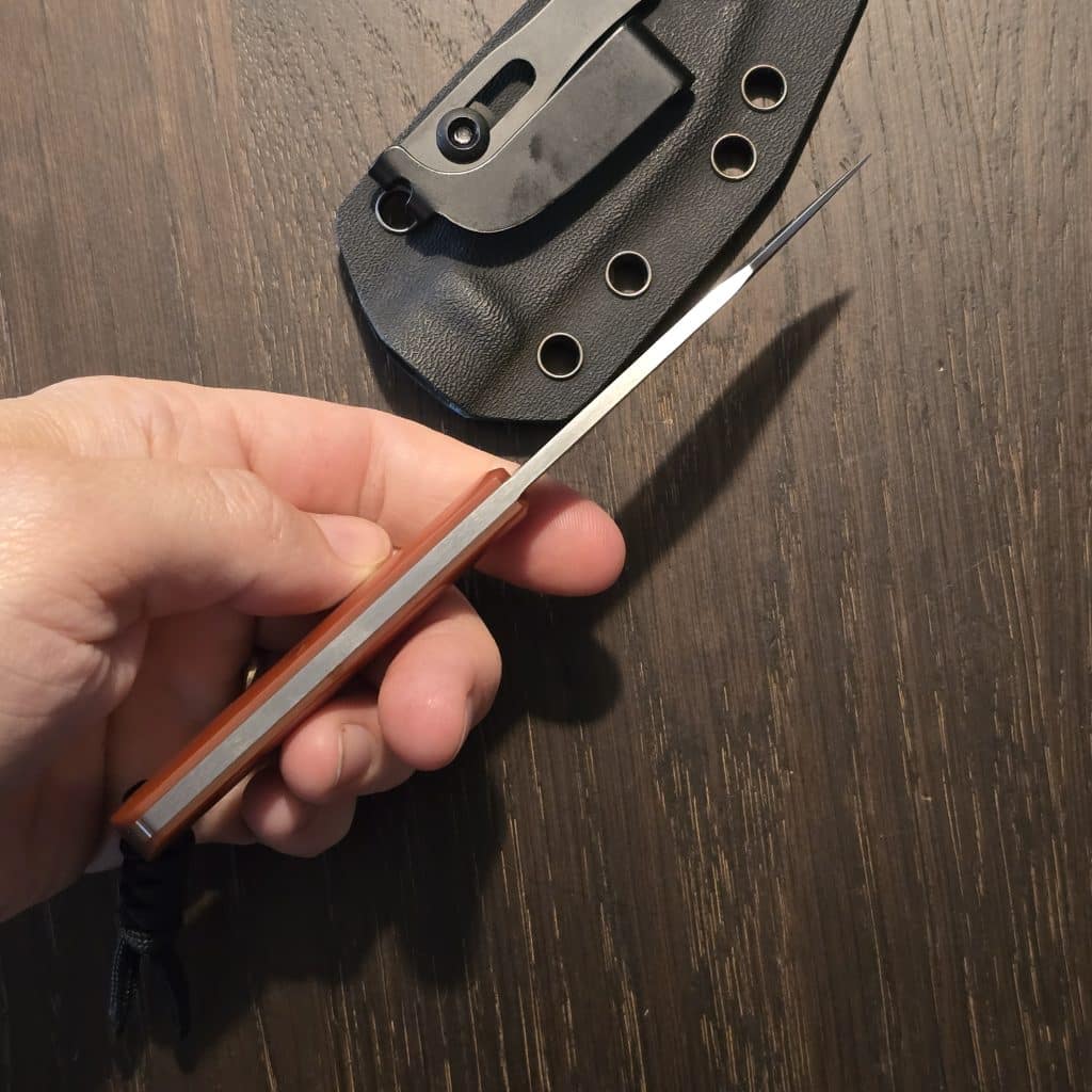 Jack Wolf FIXedc Gateway in Butterscotch Paper Micarta and 14C28N – gallery image 4