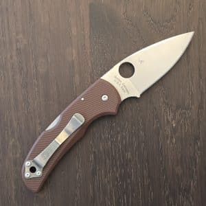 Spyderco USA Native 5 Salt in CPM SPY27 and Custom Brown G10 Scales (Copy)