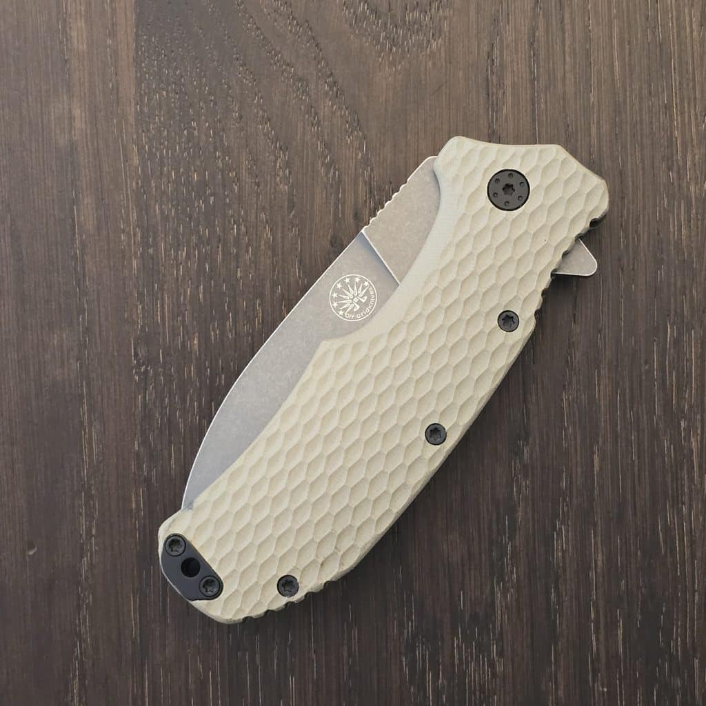 Off-Grid Knives Rapid Fire Stinger in Coyote G10 and Cryo D2 – gallery image 4