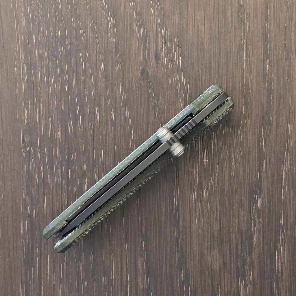 Baby Banter Pocket Knife - Green Micarta - Black Stonewash Nitro V – gallery image 3