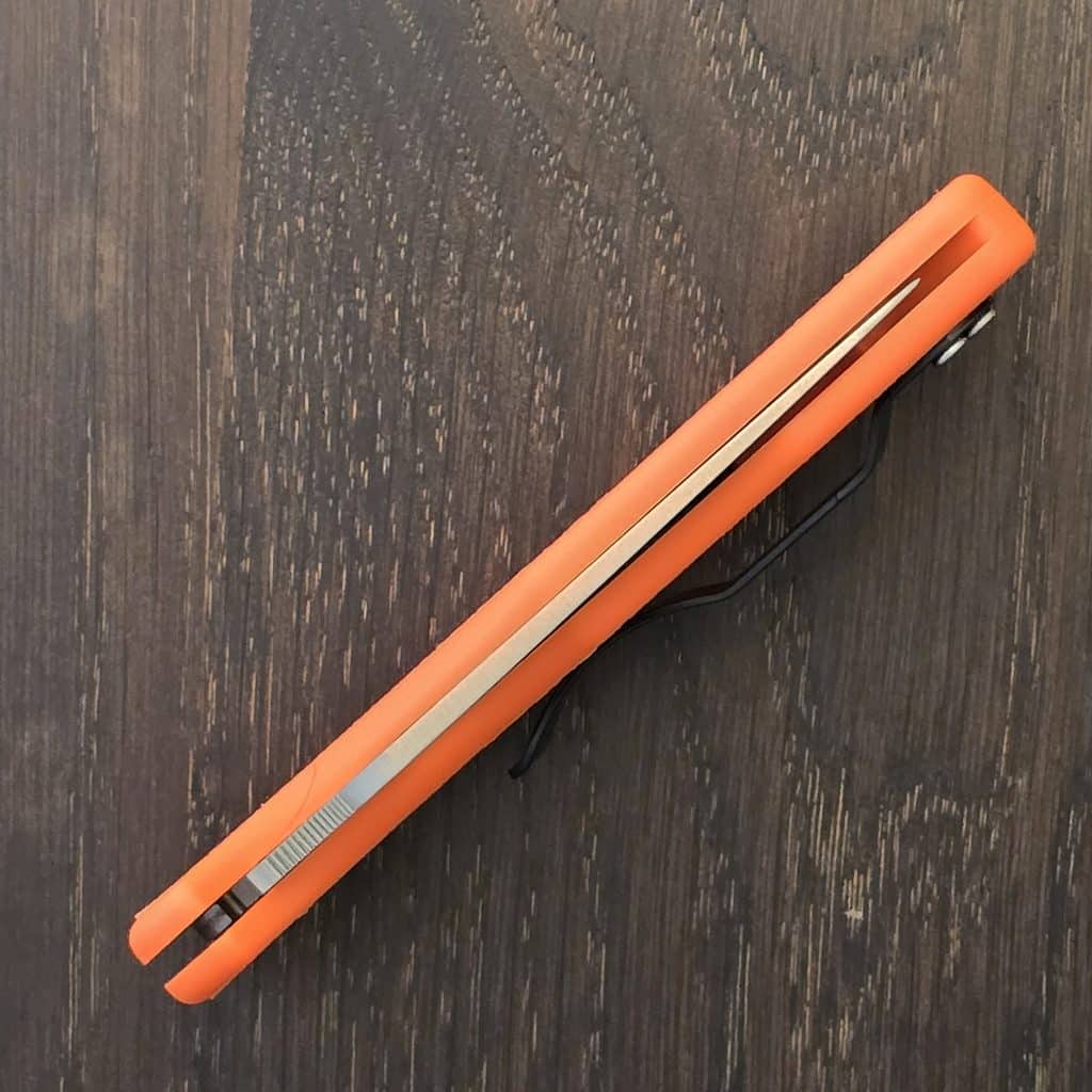 Spyderco Japan Delica in VG-10 and Orange G10 Scales – gallery image 3