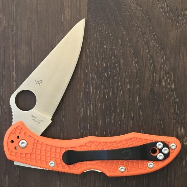 Spyderco Japan Delica in VG-10 and Orange G10 Scales – gallery image 1