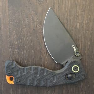 CRJB Doubletap Recoil-Lock V2 Folding Knife in D2 Black PVD Drop Point and Black G10 Scales