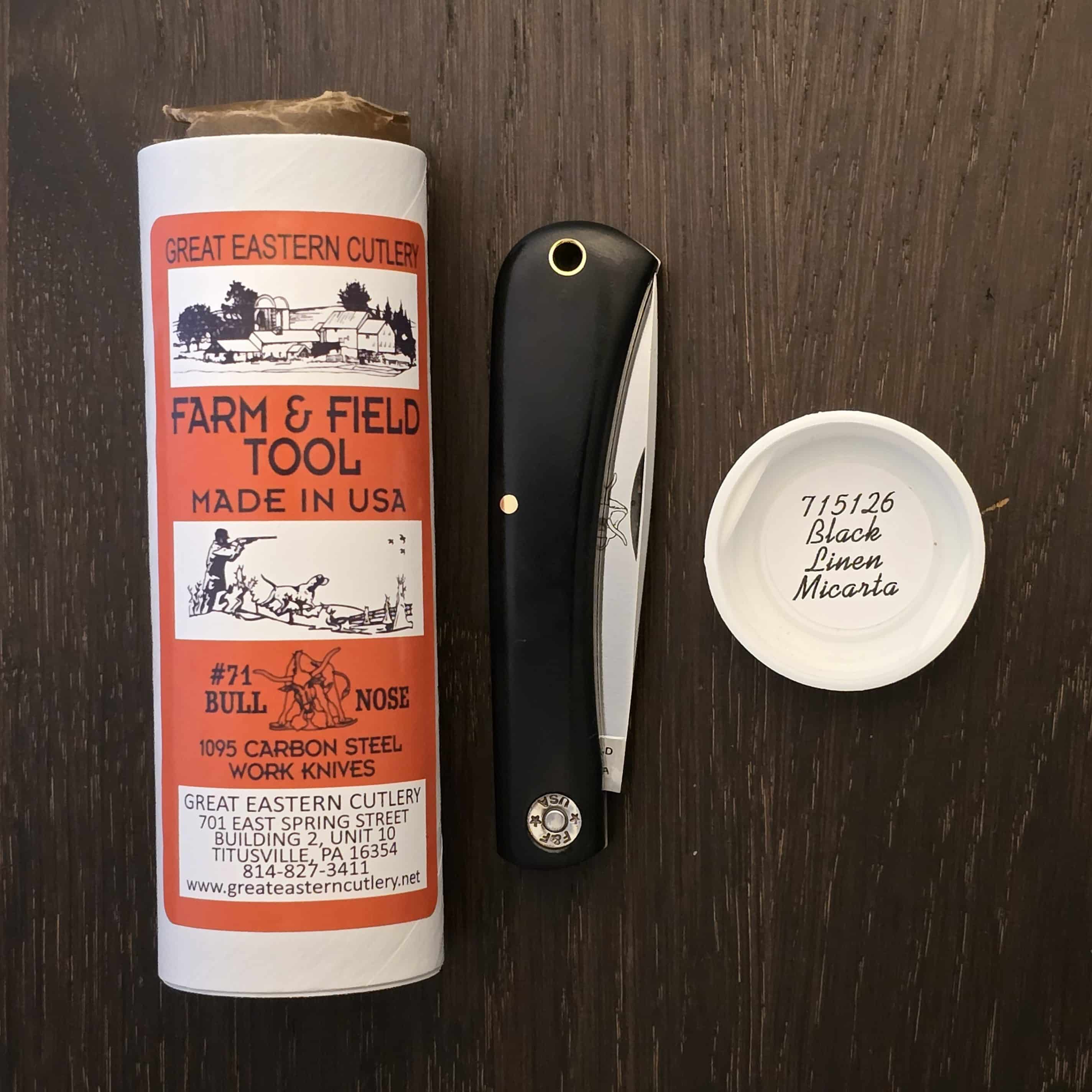 Great Eastern Cutlery #715126 Black Linen Micarta