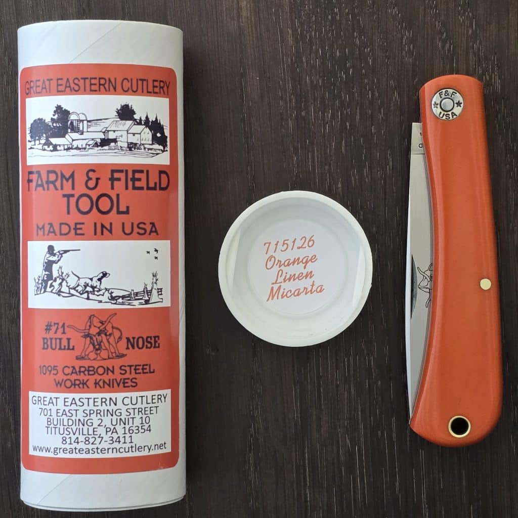 Great Eastern Cutlery #715126 Orange Linen Micarta – gallery image 3