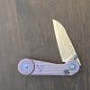 Hightron Knives Edge Play Purple 2.64in Plain Copper Damascus Sheepsfoot HT01PURP