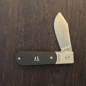 Finch Knives Model 1929, Bark-Dark Gray & Brown Linen Micarta, MD408