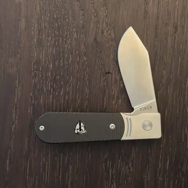Finch Knives Model 1929, Bark-Dark Gray & Brown Linen Micarta, MD408 – gallery image 1